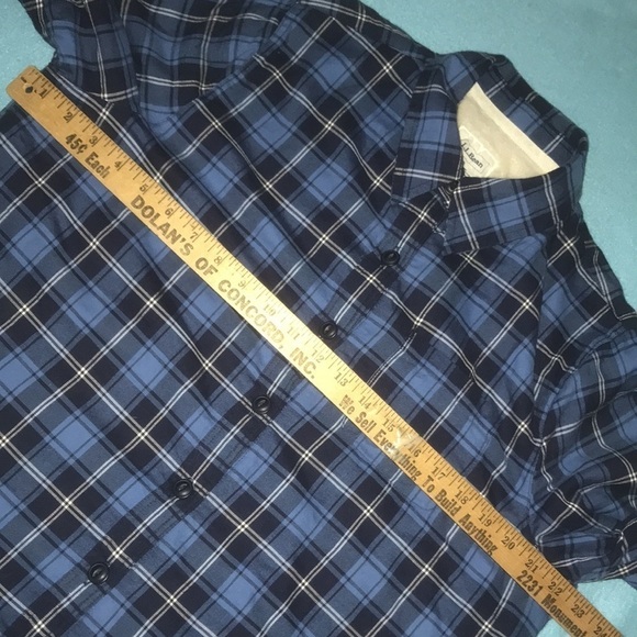 L.L. BEAN fleece lined button up long sleeve flannel cozy shacket NEW size S - Picture 11 of 12